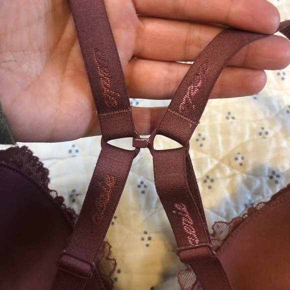 Aerie Real Happy Lightly Lined Bluegrass Lace Bra - Picture 6 of 8